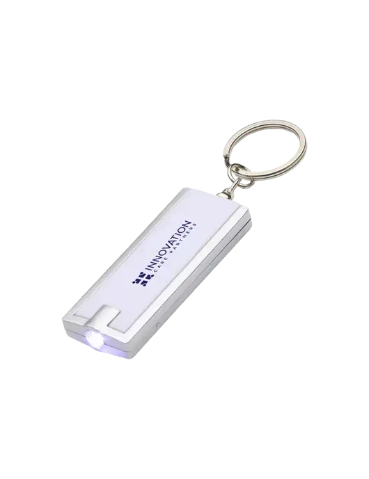 Simple Touch White LED Keychain w/Innovation Care Partners Logo